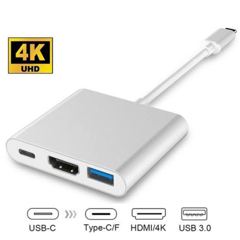 Converter USB 3.1 type C to USB C, HDMI, USB 3.0 - Adapter USB type C for macbook