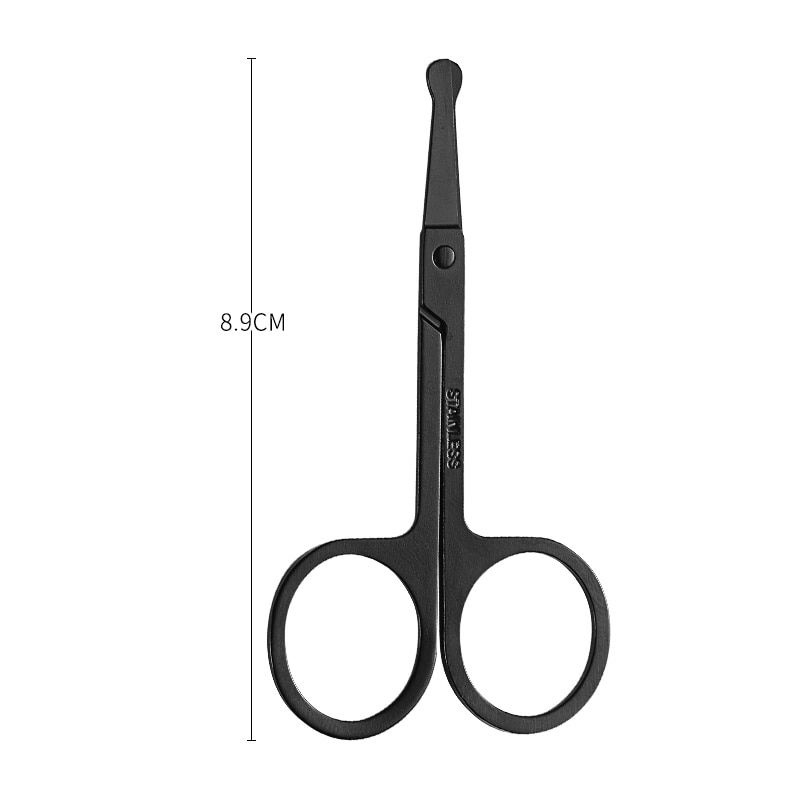 KNIFEZER Gunting Cukur Bulu Hidung Nose Hair Scissor Stainless Steel - Black
