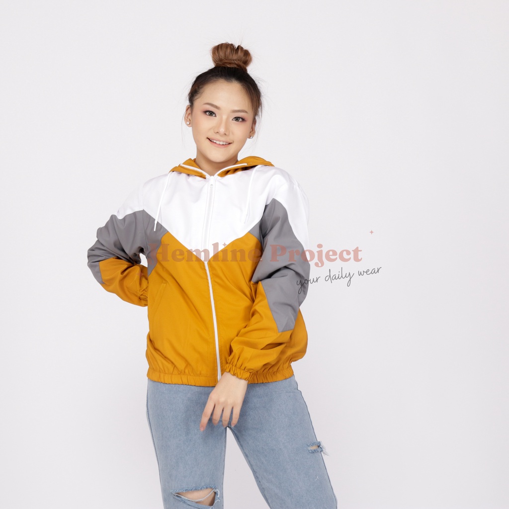 Almas &amp; Anais Color Block Jacket  - Jaket Parasut Hoodie by Hemline Project