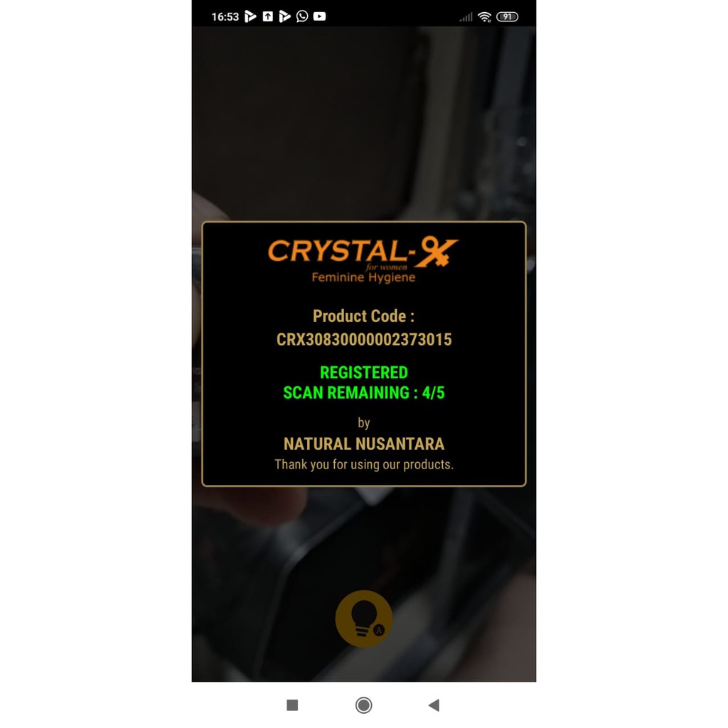 CRYSTAL X ~ CRISTAL X ~ STOK TERBARU ~ HOLO KOTAK ~ BARCODE SCAN APP