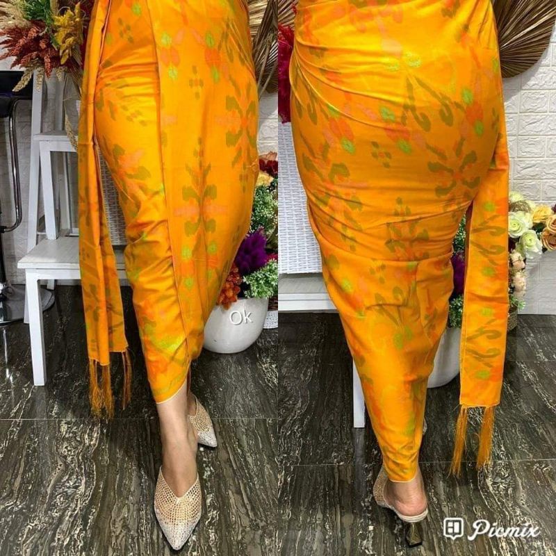 Kamen Katun Endek set selendang / Kamen Bali