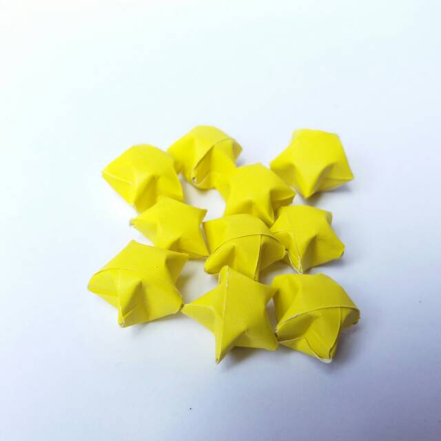 Origami Bintang Lucky Stars Kuning Cerah Shopee Indonesia