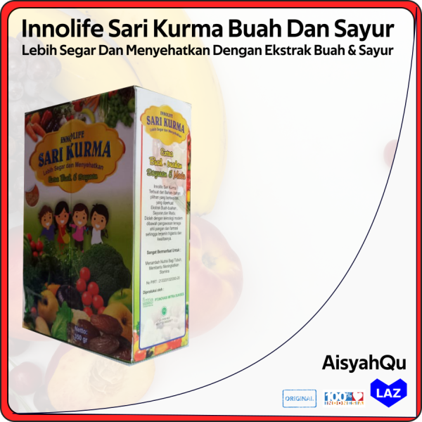 

[ 1 Botol @ 350 Gr ] Original Innolife Sari Kurma Buah dan Sayur Lebih Segar