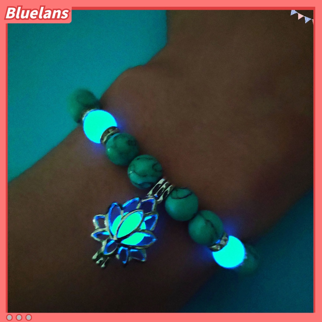 Gelang Manik-Manik Turquoise Imitasi Luminous Elastis Untuk Wanita