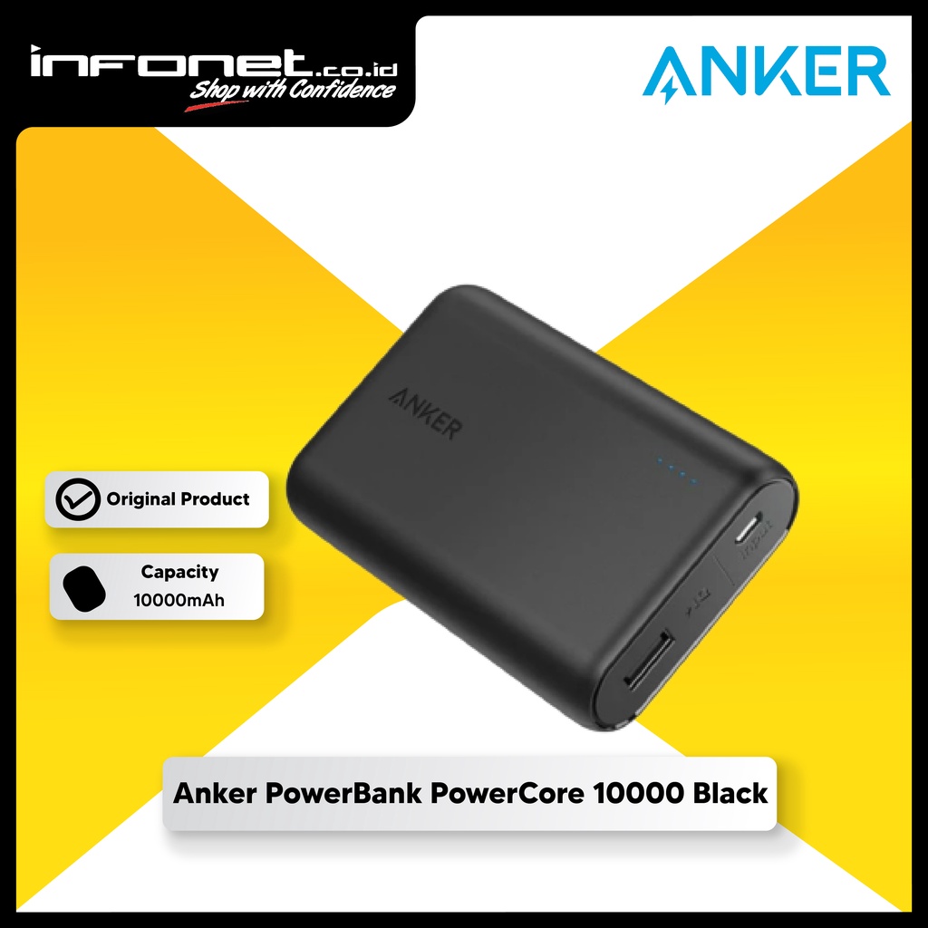 Jual Powerbank Anker Powercore 10000 Black Shopee Indonesia 8056