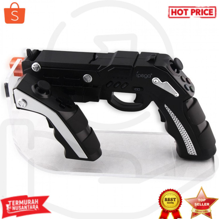 Ipega Bluetooth Gun Gamepad for Smartphone - PG-9057 [Hitam]
