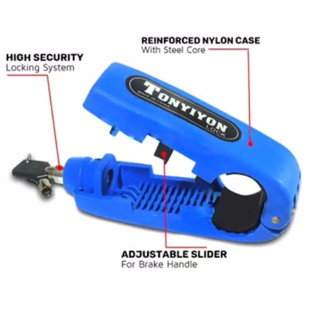 Grip Lock Kunci Gembok Hand Grip Sepeda Motor kunci tuas gas dan rem-3
