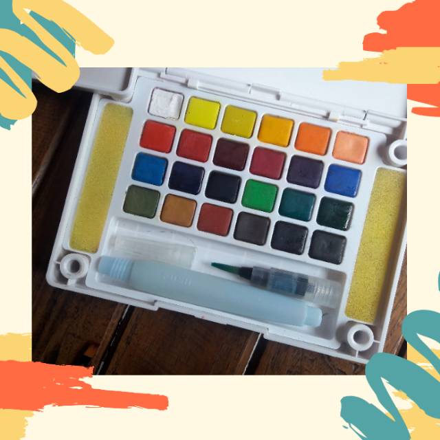 Sakura Koi Watercolors Pocket 24 || Kondisi 96% Bekas