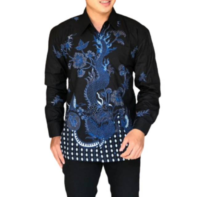 NAGA BIRU | BAJU BATIK COWOK | HEM BATIK PRIA