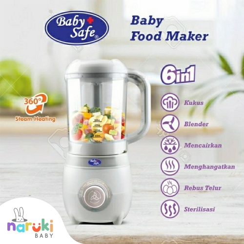 Baby Safe LB012 6in1 Food Maker Processor Babysafe Steamer Blender