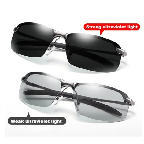 Kacamata Anti Silau Siang Dan Malam Photochromic Polarized Sunglasses