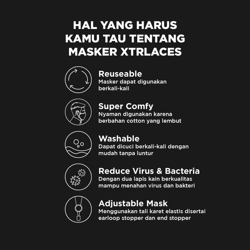 PROMO ! Masker Kain 3D Premium Hitam / 3D Mask / Masker Hijab