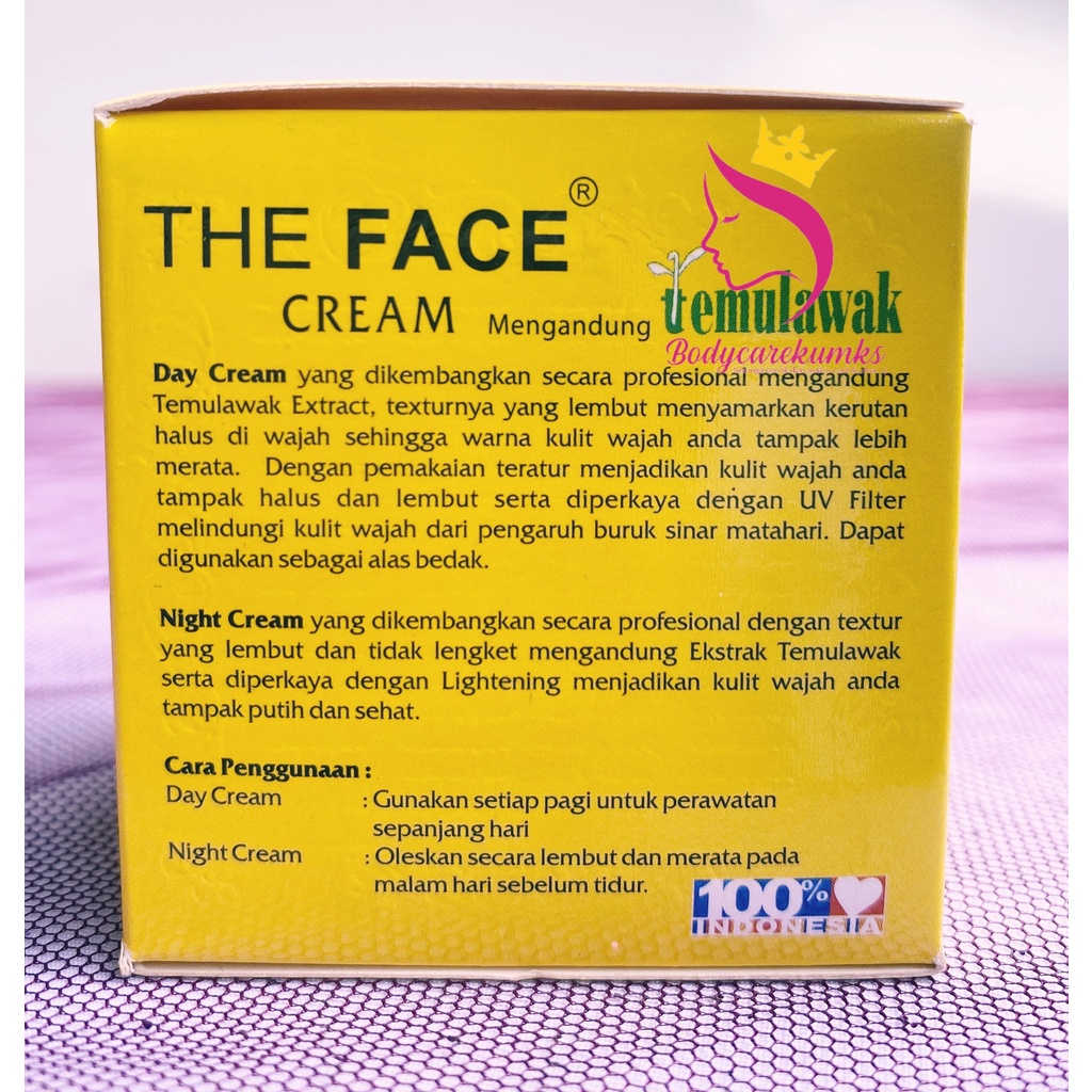 Cream Temulawak The Face Original BPOM - Siang Malam