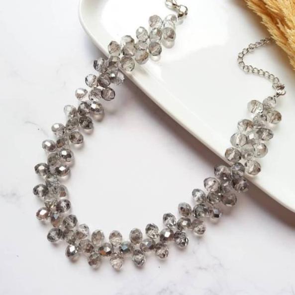 Recomended.. Aureen Necklace - Crystal Choker | kalung choker | hijab manik