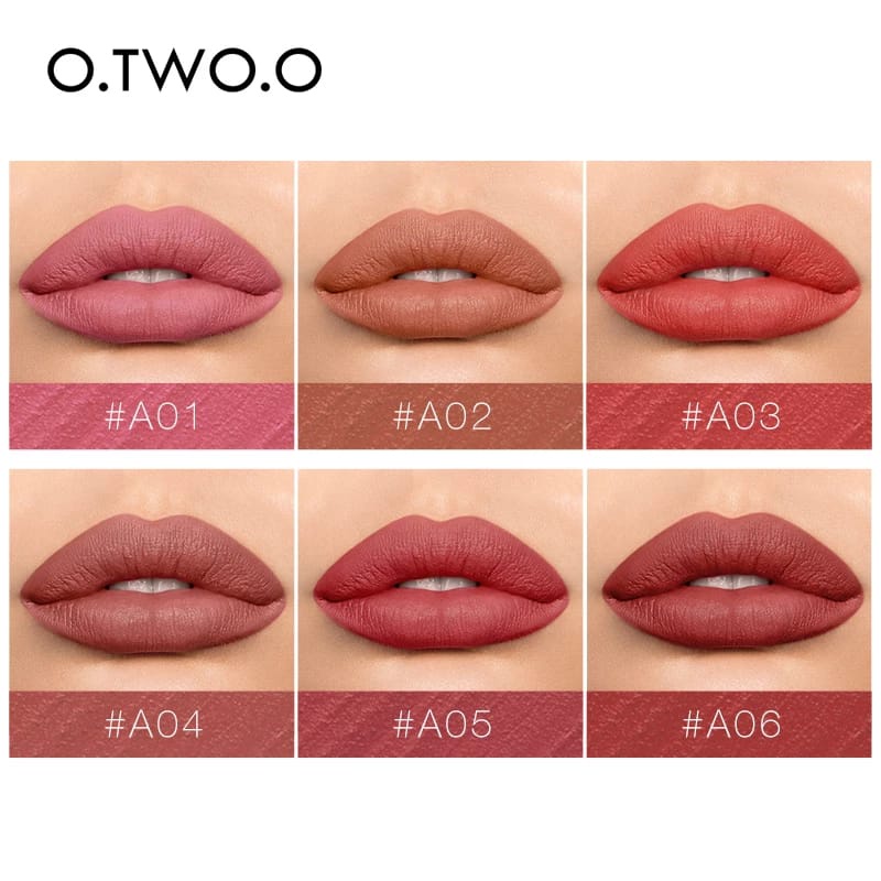 O.Two.O Lip Gloss Matte Tahan Lama 6 Warna DJ YJ002