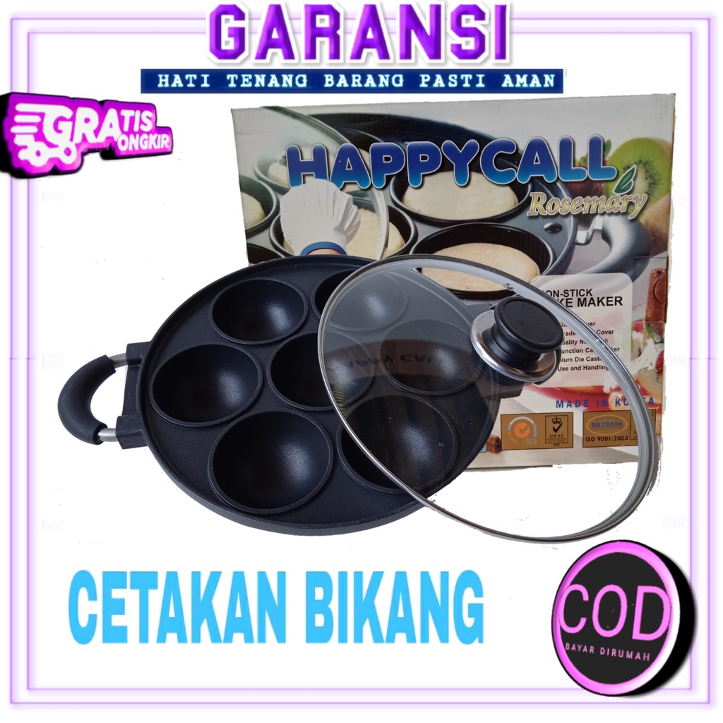 Cetakan Serabi 7 Lubang cekung loyang alat kue apem happy call