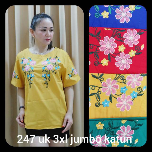 Blouse katun bordir jumbo 88247