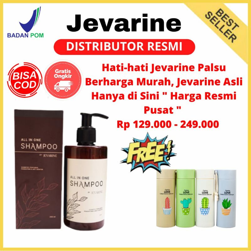 Shampo Jevarine All in one Untuk Penumbuh Rambut Shampo Jevarine Original Isi 250 ML