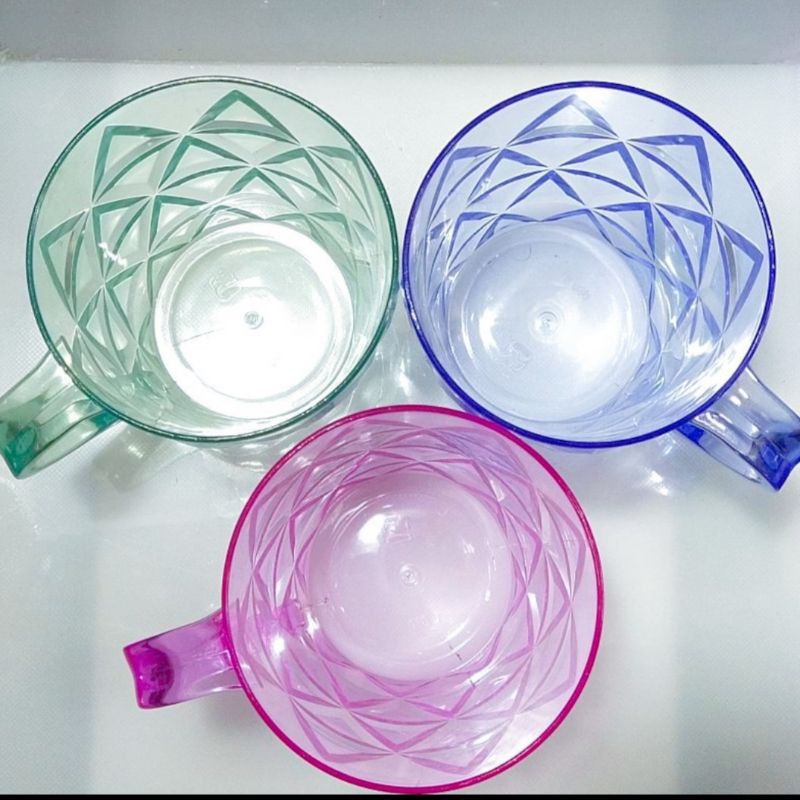 gelas mika gagang / gelas lucky bird