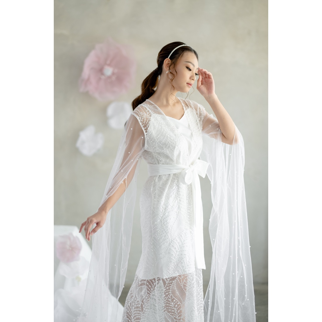 Belle Robe- FAE Collection- Kimono Pengantin Robe Bride Premium Brokat Wedding Robe