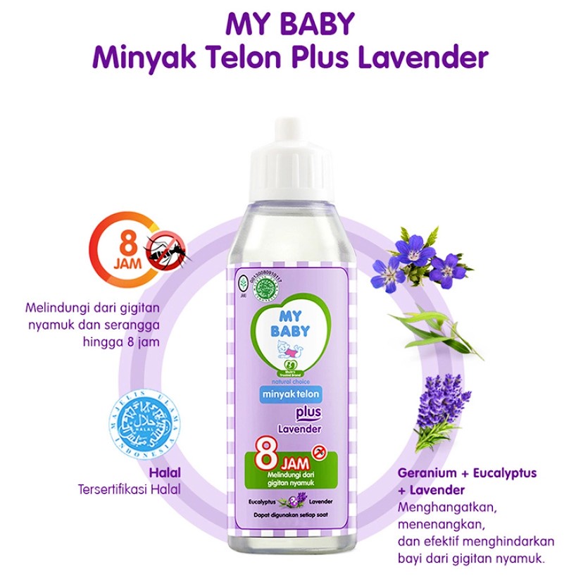 MY BABY Minyak Telon Plus Eucalyptus / Lavender perlindungan 8 Jam 85ml 85 ml / 145ml 145 ml / 60ml 60 ml / 30ml 30 ml