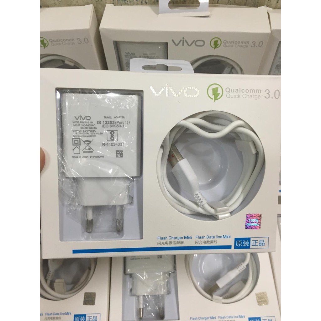 CHARGER VIVO FAST CHARGING MICRO USB 9V 2A V11 PRO Y20 X50 Y30 Y50 Y11 Y12 Y15 Y17 Y19 ORIGINAL 100%