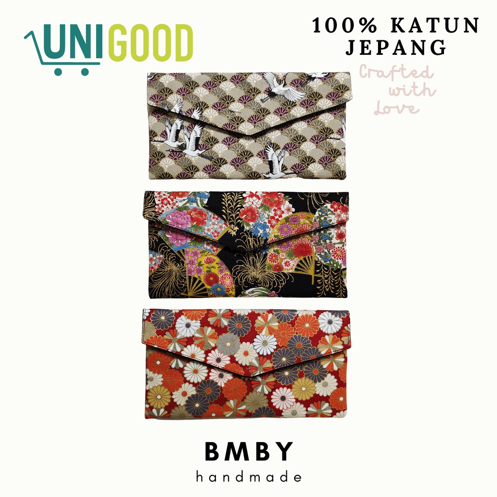 UNIGOOD X BMBY - Long Slim Fabric Handmade Wallet Japanese Cotton Dompet Kain Jepang Model Panjang