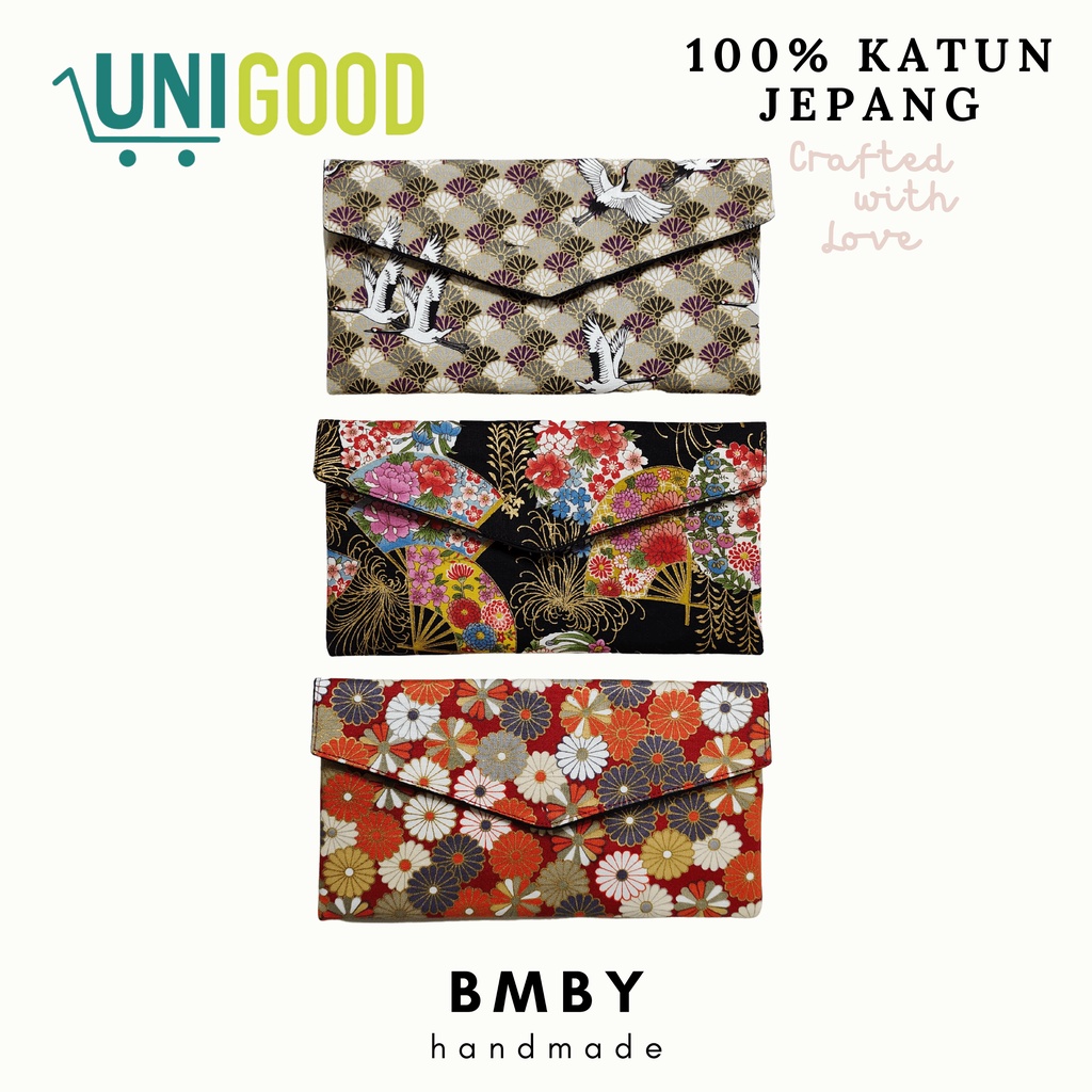 UNIGOOD X BMBY - Long Slim Fabric Handmade Wallet Japanese Cotton Dompet Kain Jepang Model Panjang