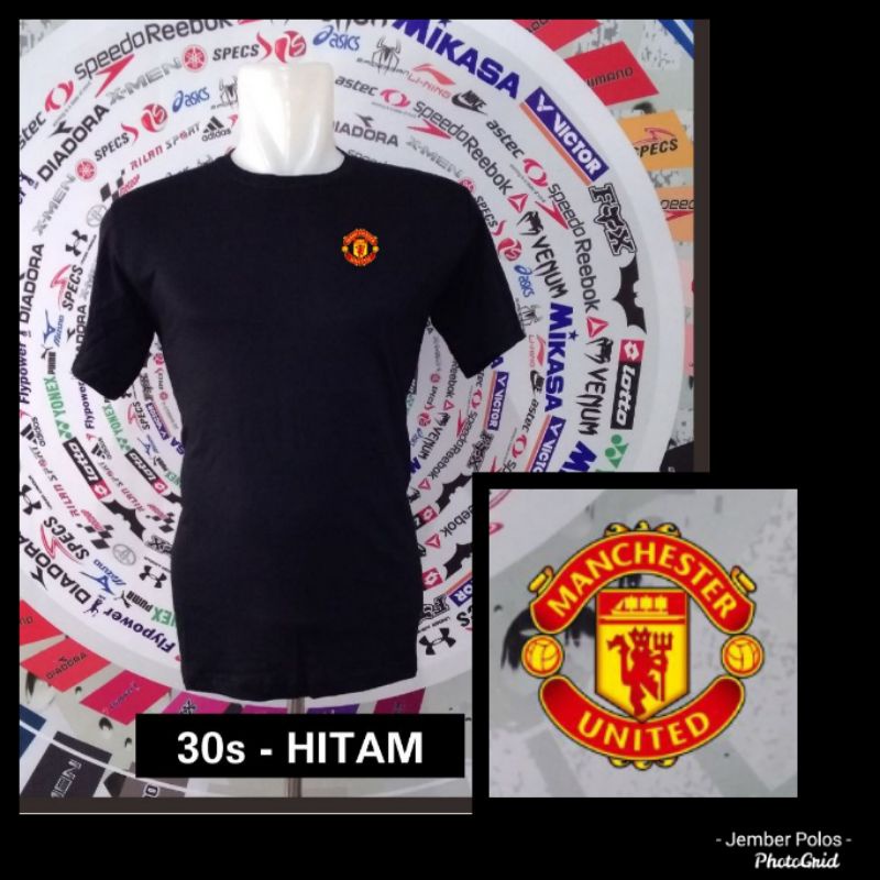 Baju bola kaos club bola logo sport logo club' sepakbola kaos katun hitam M L XL XXL