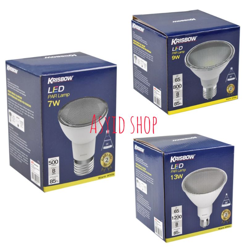 Krisbow lampu Led Par20 7 watt, 9 watt, 13 watt