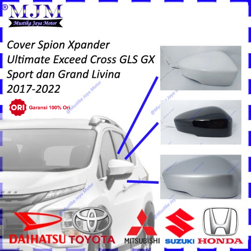 COVER Tutup SPION XPANDER Ultimate Exceed GL Sport dan Grand Livina Original 2018 2019 2020 2021 2022