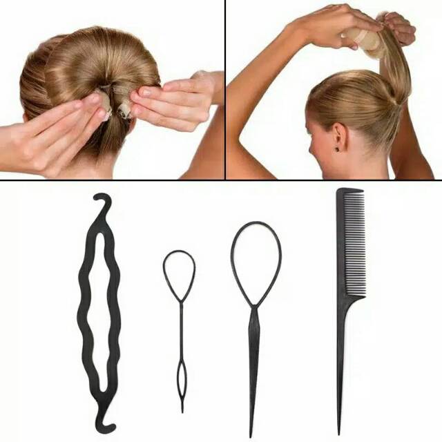Alat bantu sanggul  ikat  rambut  isi 4 pcs    Save 54 