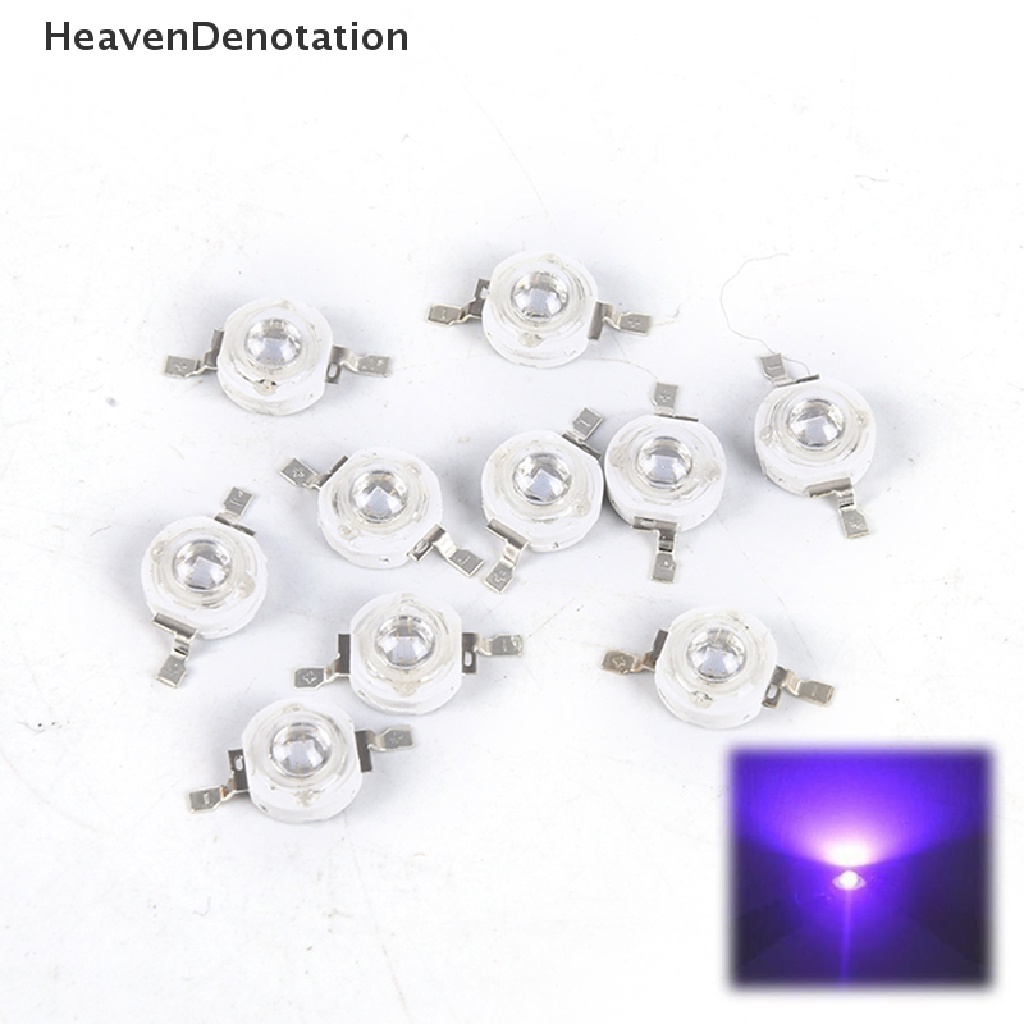 (Heavendenotation) 10pcs Lampu Bohlam Led Uv 3w 395nm