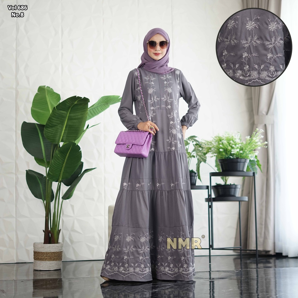 NMR Gamis Michael Kors Bordir Vol 686-8