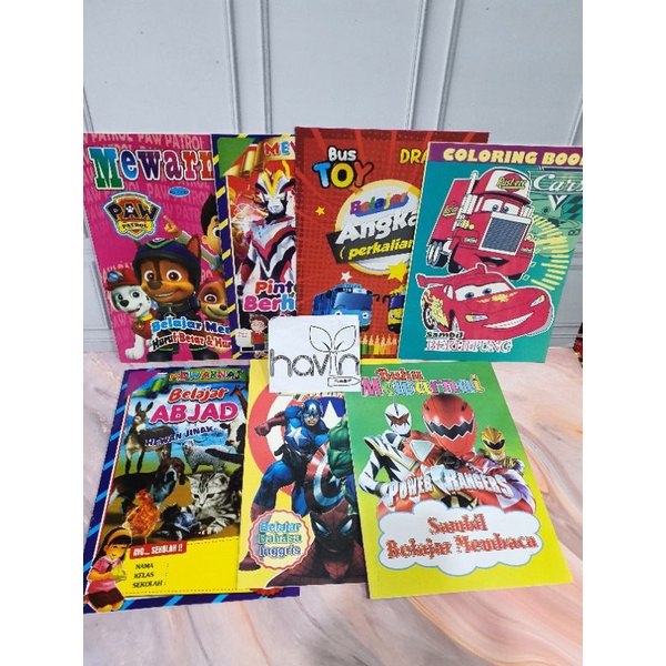 buku mewarnai anak/DRAWING BOOK-Mix COWO BESAR