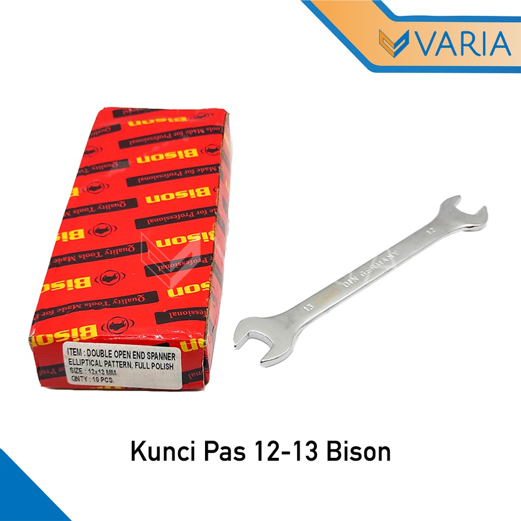 Kunci Pas 12 x 13 mm Wrench Double Open End Spanner Bison