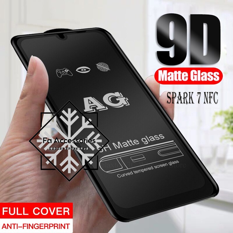 FA tempered matte glass TECNO SPARK 7 7NFC 8 8C 8P 8T GO 2019 2020 2021 2022 2023 C P T NFC anti gores glear anti minyak