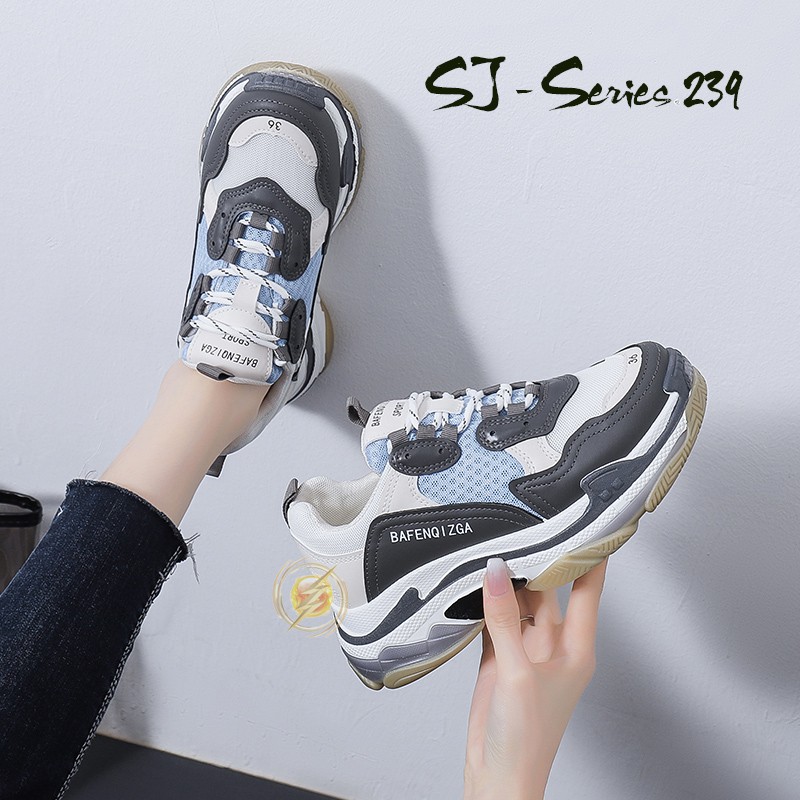 [J.Walk] Sepatu Sneakers Tali Wanita Import / Sepatu Trendy Casual Kualitas Premium - 239