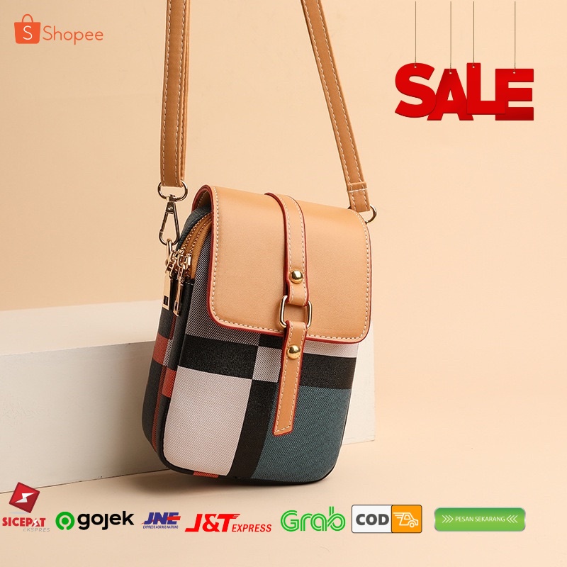 Jual Tas Selempang Kulit Wanita Tas Hp Cewek Mini Bag 6052 Asli Import