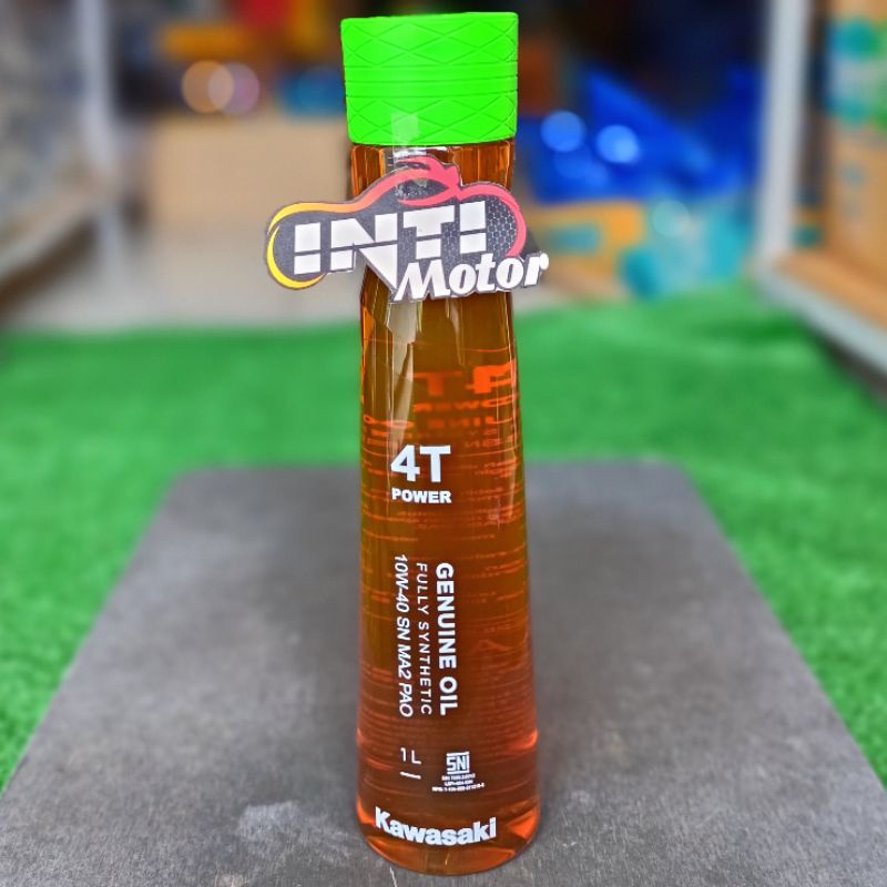 Oli Kawasaki POWER HIJAU ASLI 100% Genuine oil Full Syntethic 4T 10W 40 1L FULLY SINTETIK 10W40 10 W