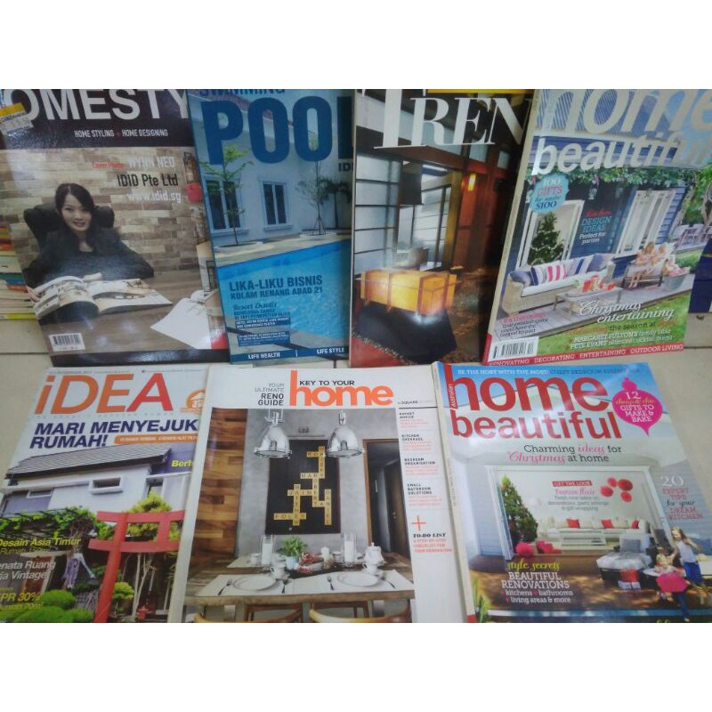 Obral majalah interior rumah bekas
