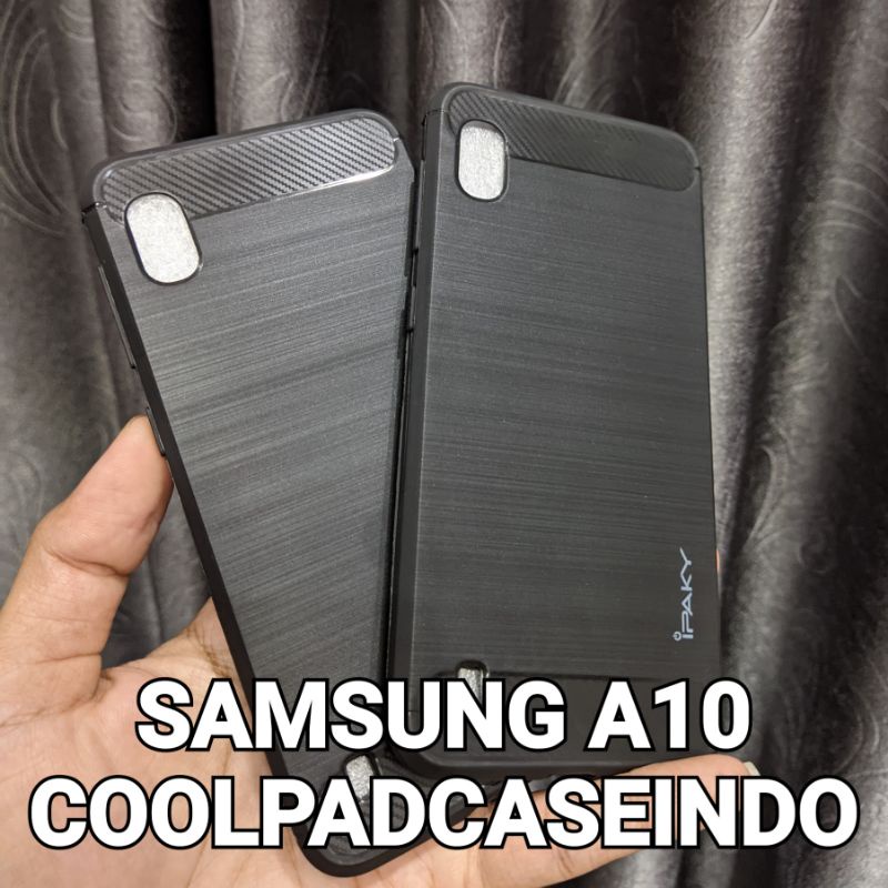 Soft Case Samsung A10 Black Carbon Silikon