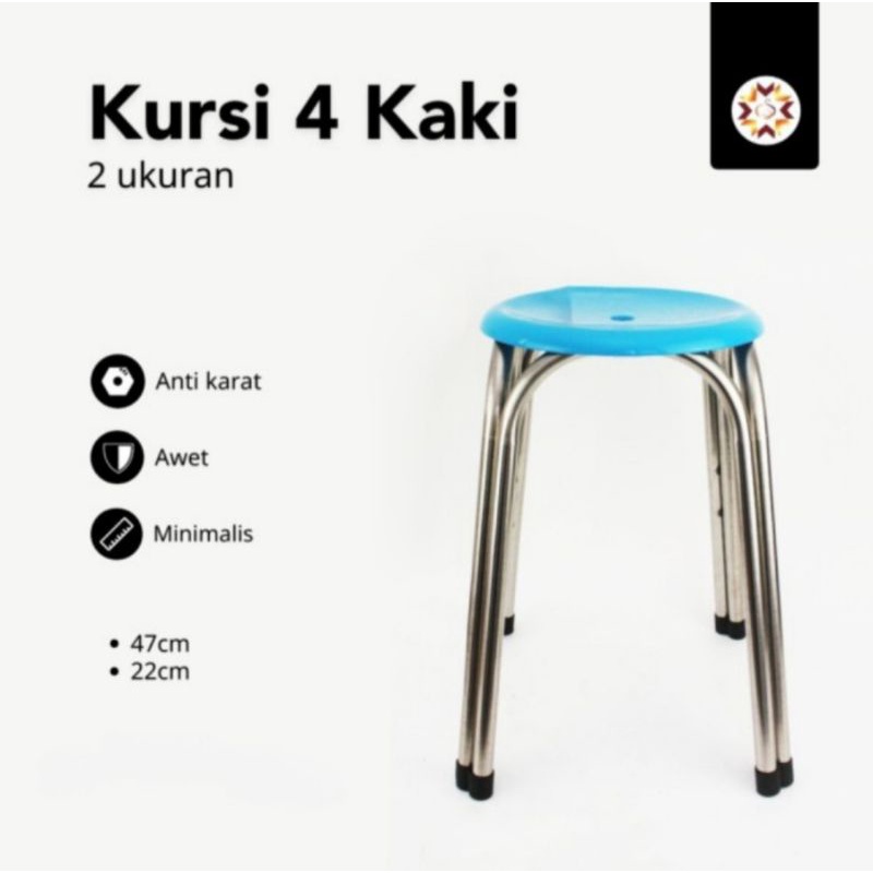 kursi baso bulat stainless warna/bangku bulat stainless steel anti karat