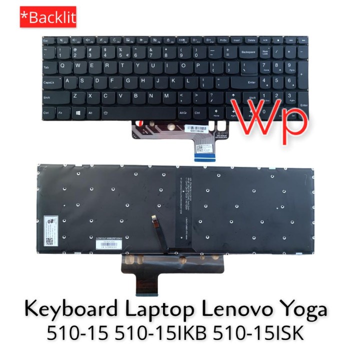 Keyboard Laptop Lenovo YOGA 510-15 Yoga 510-15IKB Yoga 510-15ISK