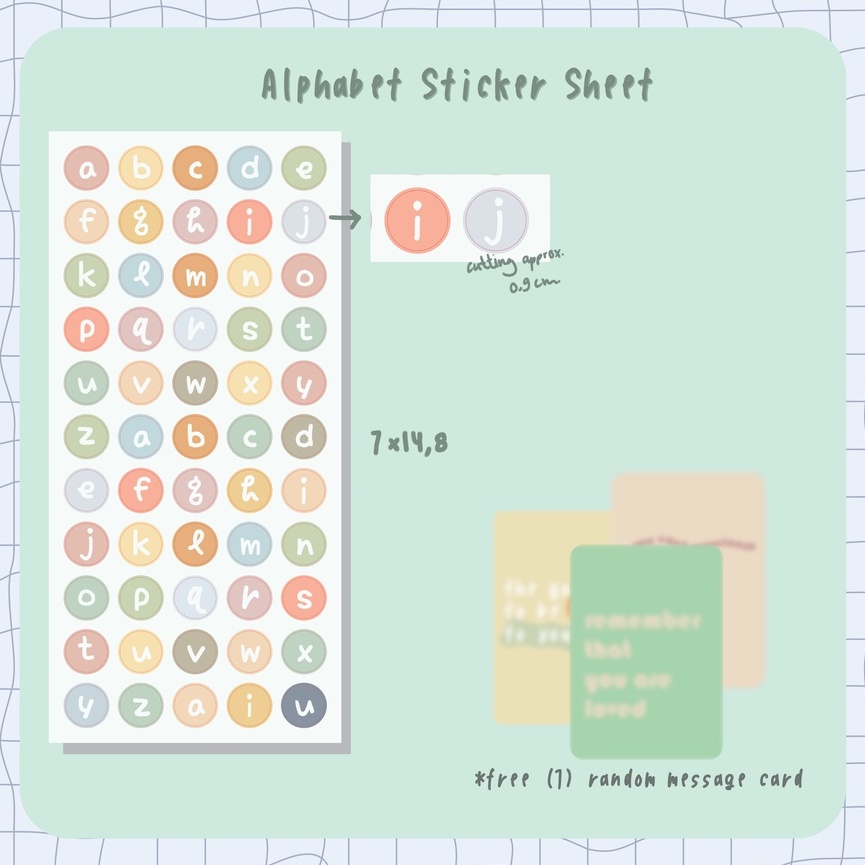 

Round Alphabet for Deco/Decoration/Journal - Sticker Sheet by Moyou Goods