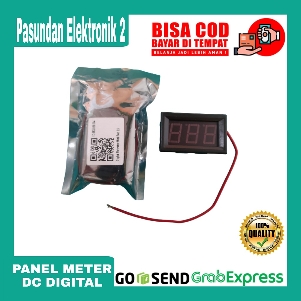 Kepala Pengukur Tegangan DC Dua Garis 0.56 Inci LED Digital Voltmeter DC 4.5V-30.0V / Panel Meter DC