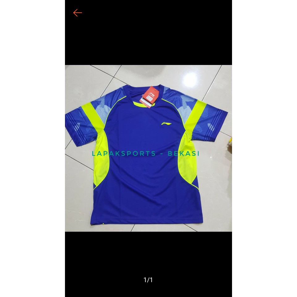 Dijual kaos bulutangkis badminton lining 83 biru Berkualitas