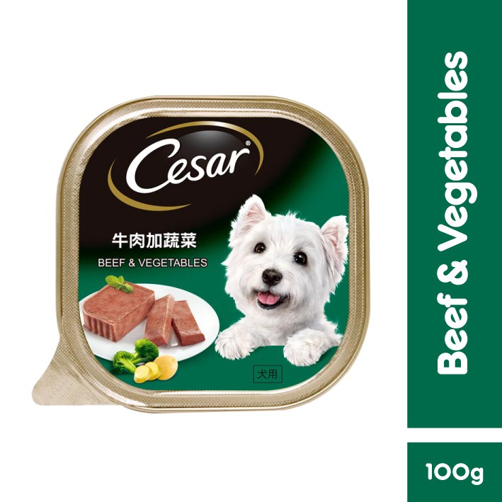 CESAR® Makanan Anjing Basah 100g - Isi 1-Beef & Veg