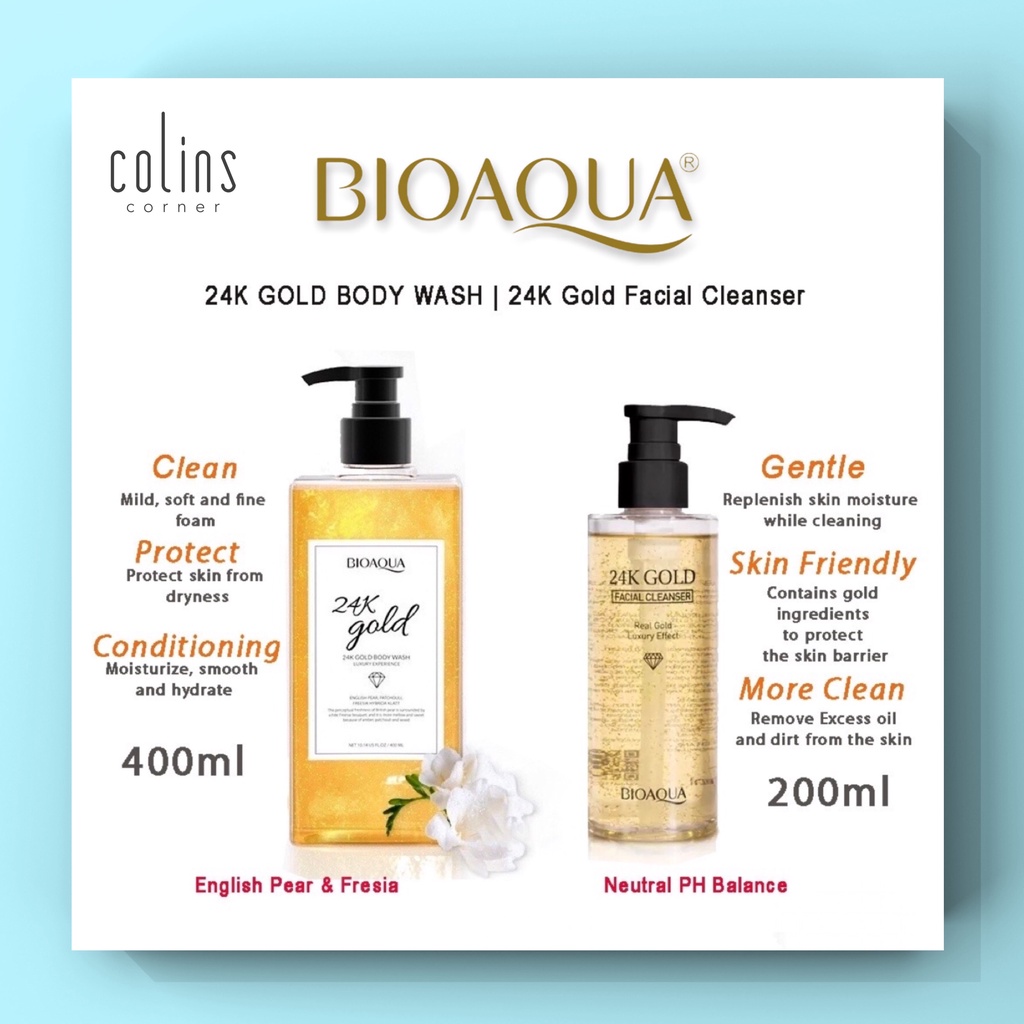BIOAQUA 24K Gold Body Wash | Facial Wash