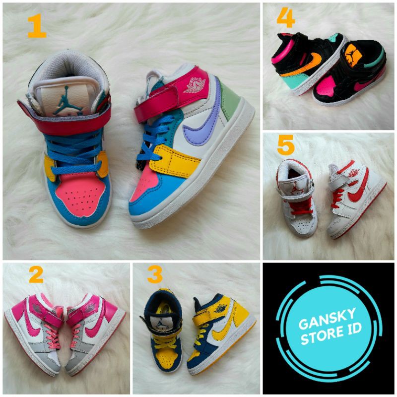 SEPATU ANAK PEREMPUAN JORDAN PREMIUM HIGH QUALITY SEPATU JALAN ANAK ANAK